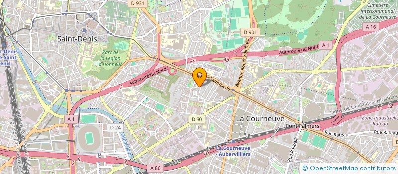 localisation de l'entreprise INLY à LA COURNEUVE