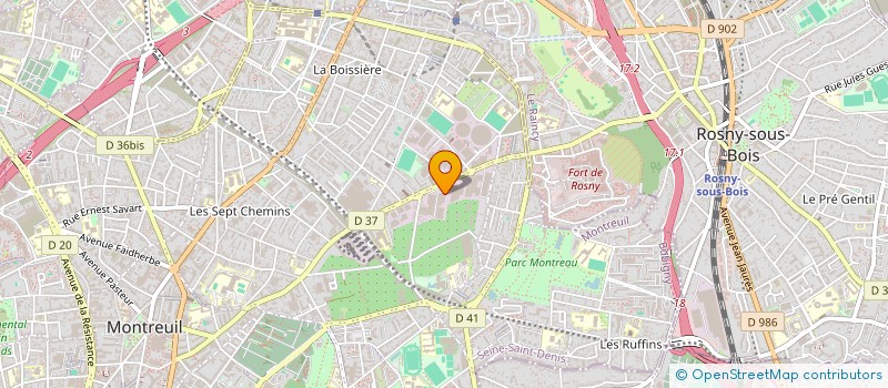 localisation de l'entreprise INNA TRANSPORT  MONTREUIL