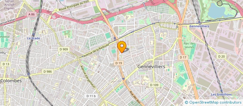 localisation de l'entreprise INNELEC PLUS SERVICES à GENNEVILLIERS