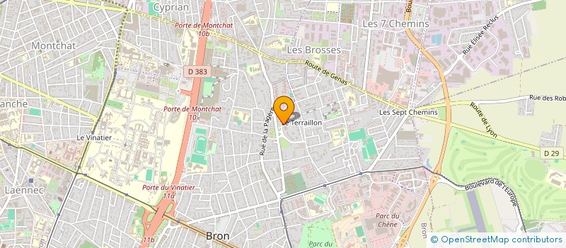 localisation de l'entreprise INNO-VISU (SOUTIEN AUX PROJETS TECHNOLOGIQUES INNOVANTS A DESTINATION DES PERSONNES DEFICIENTES VISUELLES) à BRON