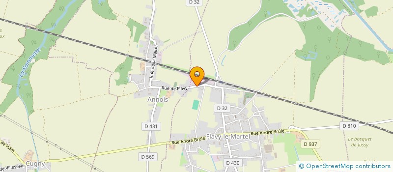 localisation de l'entreprise INNODIS DISTRIBUTION à FLAVY-LE-MARTEL