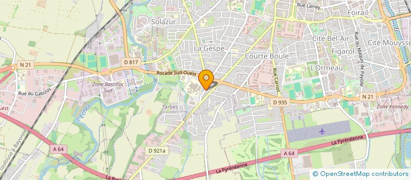 localisation de l'entreprise INNOFOAM 64 à TARBES