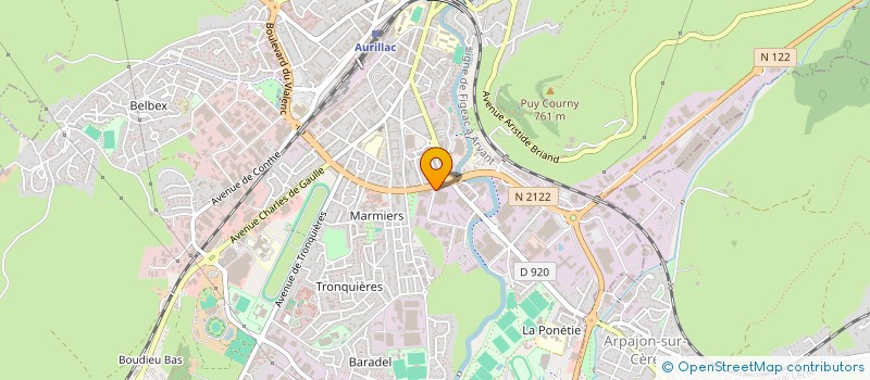localisation de l'entreprise INNOLIANCE CONSEIL & PATRIMOINE à AURILLAC