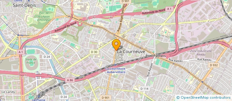 localisation de l'entreprise INNOSDA à LA COURNEUVE