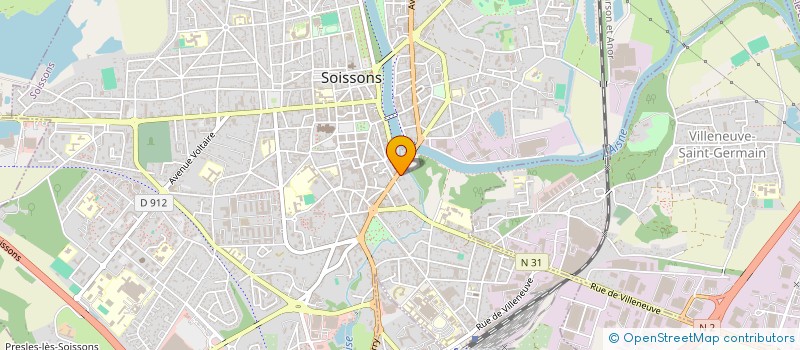 localisation de l'entreprise INNOV'AISNE SAS à SOISSONS