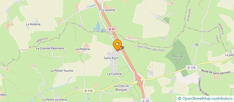 localisation de l'entreprise INNOV'BAIN CONCEPT à SAINT-OUEN-DES-TOITS