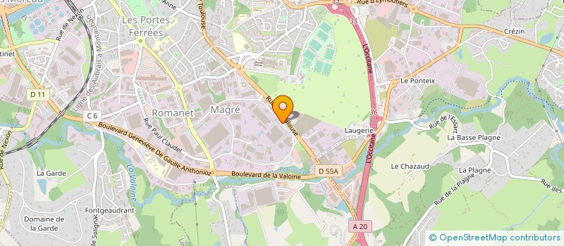 localisation de l'entreprise INNOV'DECOR SARL à LIMOGES
