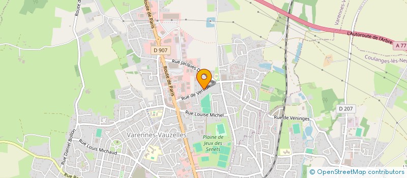 localisation de l'entreprise INNOV'ELEC  VARENNES-VAUZELLES