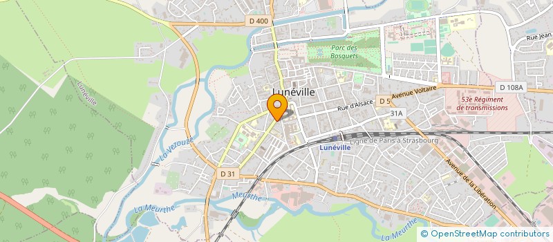 localisation de l'entreprise INNOV'EST HABITAT à LUNEVILLE