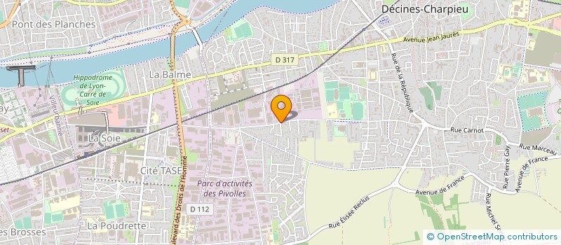 localisation de l'entreprise INNOV8 CONNECT à DECINES-CHARPIEU