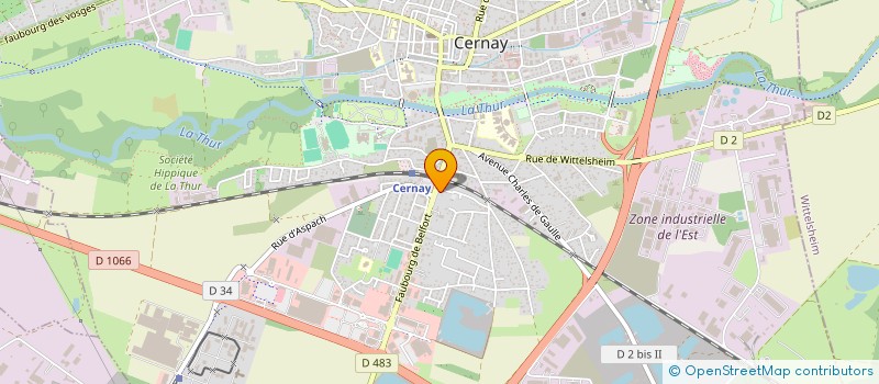 localisation de l'entreprise INNOVA AUTOMOBILES  CERNAY