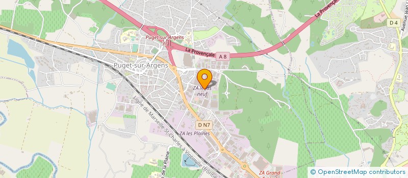 localisation de l'entreprise INNOVAL à PUGET-SUR-ARGENS