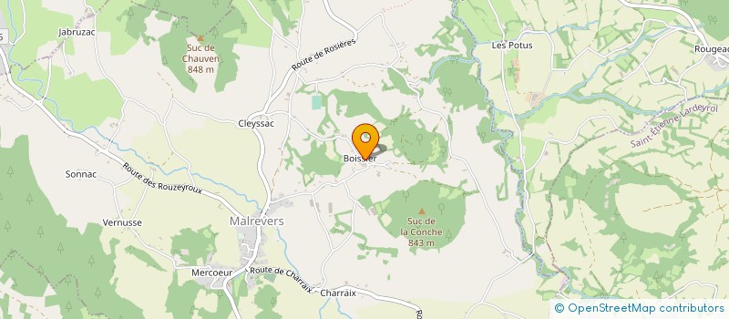 localisation de l'entreprise INNOVALYS à MALREVERS