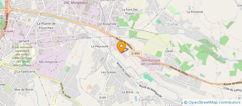 localisation de l'entreprise INNOVATENT  CAMBON