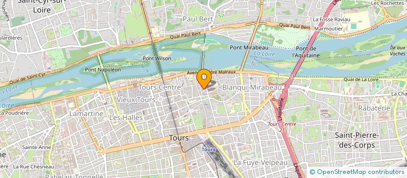 localisation de l'entreprise INNOVATION ET RECHERCHE CARDIOVASCULAIRE SAINT GATIEN  TOURS