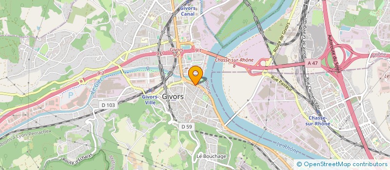 localisation de l'entreprise INNOVATION & SOLUTION EXPERTISE  GIVORS