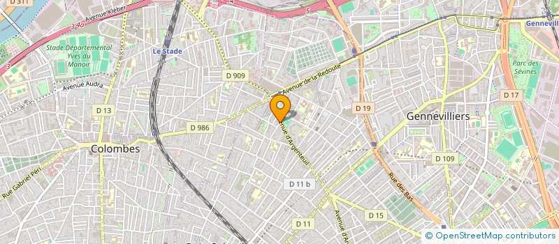 localisation de l'entreprise INNOVCONSULT à BOIS-COLOMBES