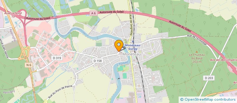 localisation de l'entreprise INNOVE 89 à MONETEAU