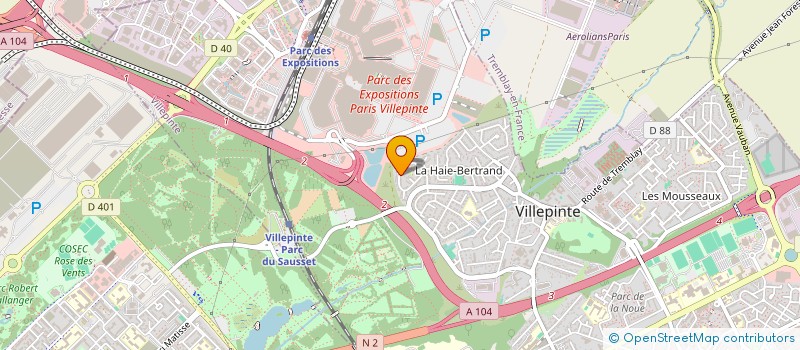 localisation de l'entreprise INNOVEX DEPOLLUTION à VILLEPINTE