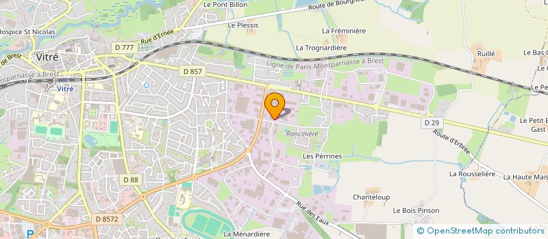 localisation de l'entreprise INNOVMETOR MECANIQUE DE PRECISION  VITRE