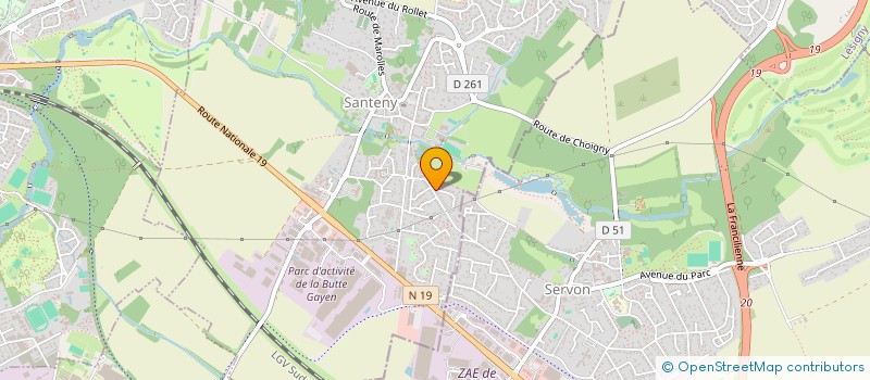 localisation de l'entreprise INNOXIA  SANTENY