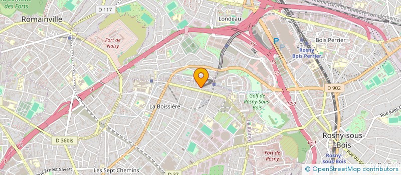 localisation de l'entreprise INO BAT à LA COURNEUVE