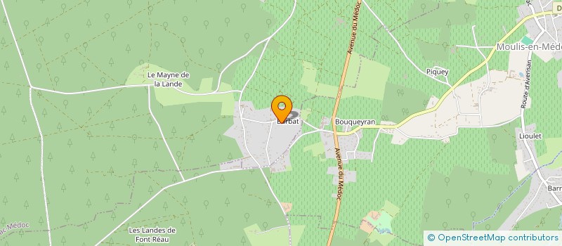 localisation de l'entreprise INOCE  LISTRAC-MEDOC