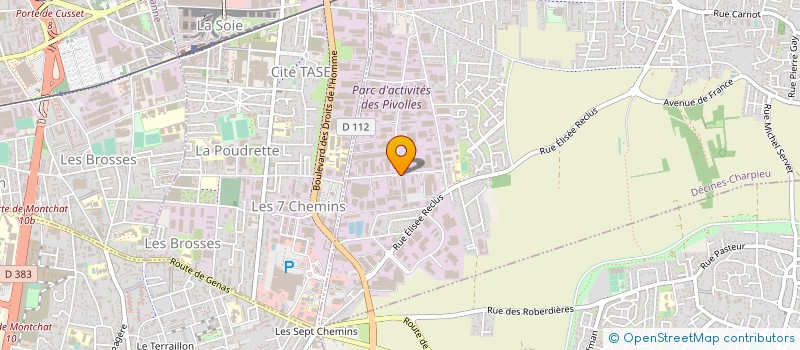 localisation de l'entreprise INOLYS à DECINES-CHARPIEU