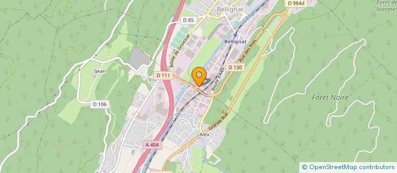 localisation de l'entreprise INOOK à BELLIGNAT