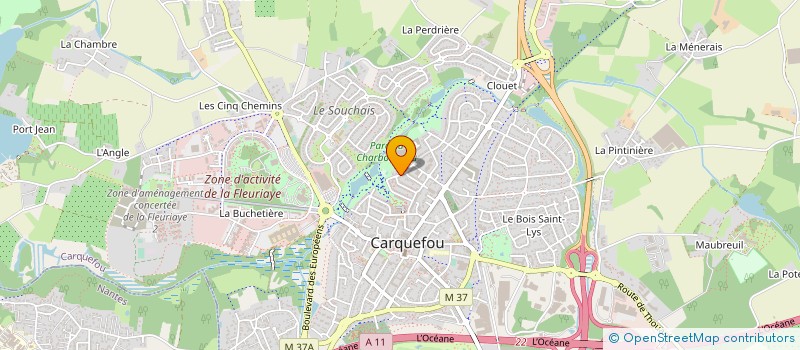localisation de l'entreprise INOTECA à CARQUEFOU