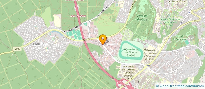 localisation de l'entreprise INOUI à VANDŒUVRE-LES-NANCY