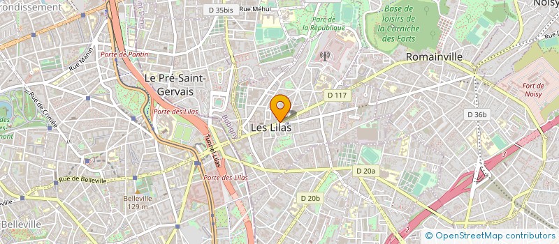 localisation de l'entreprise INOUIE AUDITION à LES LILAS