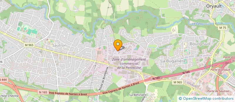 localisation de l'entreprise INOUIZ à ORVAULT