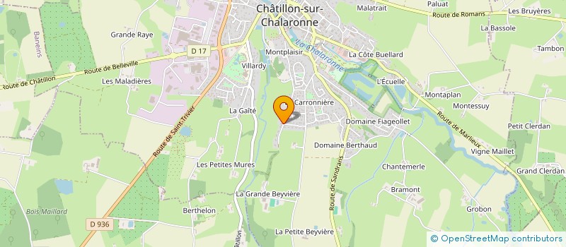 localisation de l'entreprise INOV'ELEC à CHATILLON-SUR-CHALARONNE