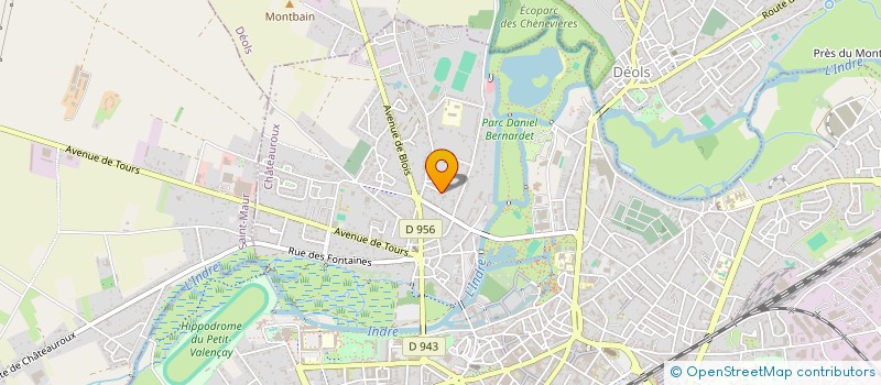 localisation de l'entreprise INOV HABITAT 36 à CHATEAUROUX