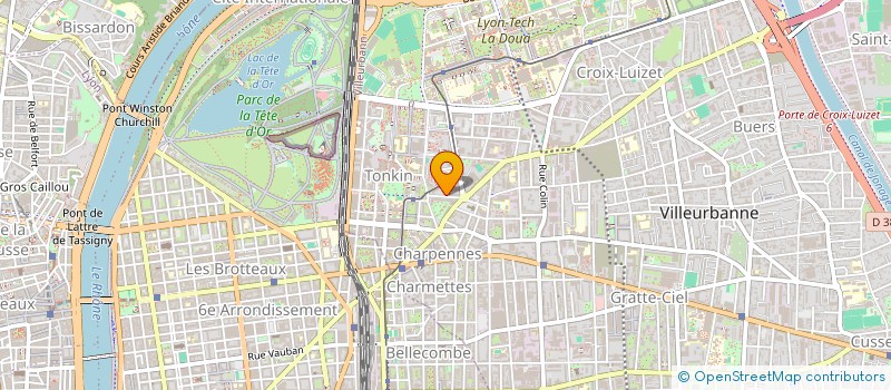 localisation de l'entreprise INOV STAND à VILLEURBANNE