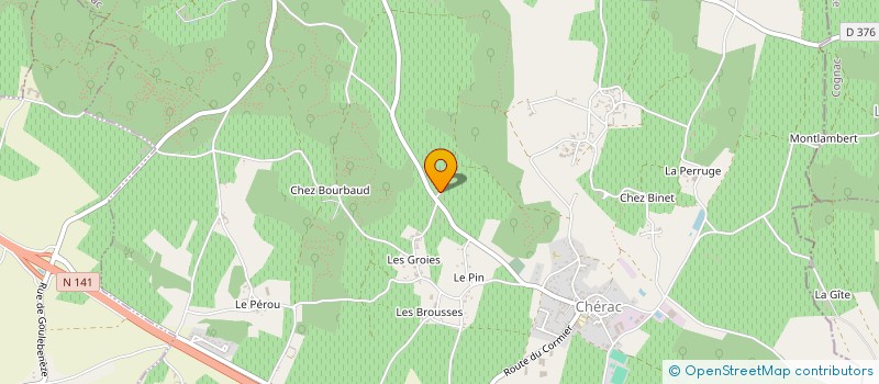 localisation de l'entreprise INOVA à CHERAC