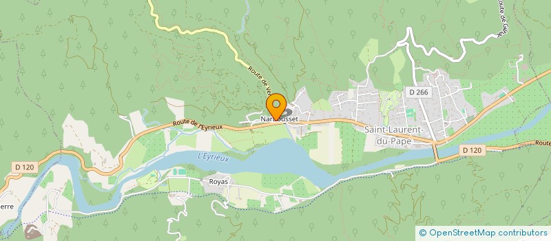 localisation de l'entreprise INOVA PISCINES à SAINT-LAURENT-DU-PAPE