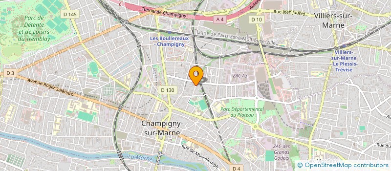 localisation de l'entreprise INOVAL à CHAMPIGNY-SUR-MARNE