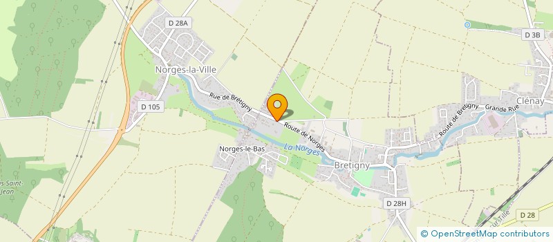 localisation de l'entreprise INOVAL à BRETIGNY