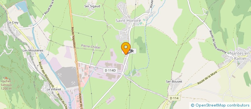 localisation de l'entreprise INOVALP à SAINT-HONORE
