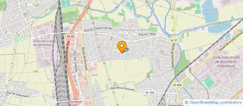 localisation de l'entreprise INOVENTHYS  SOUFFELWEYERSHEIM