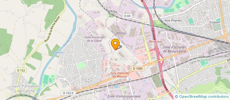 localisation de l'entreprise INOVEOS  BRIVE-LA-GAILLARDE