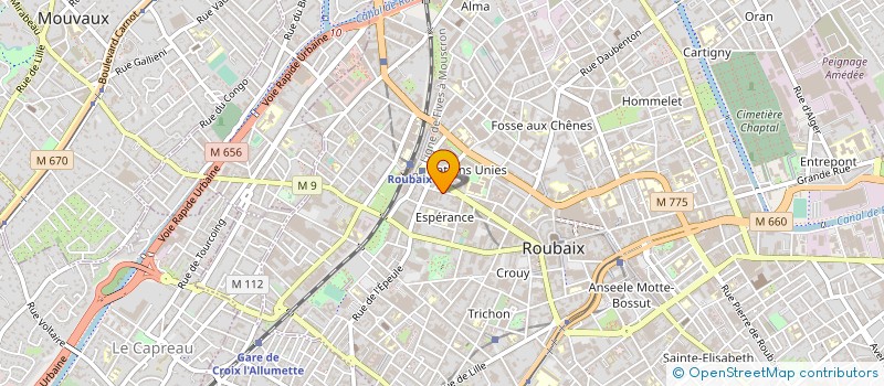 localisation de l'entreprise INOVIM à ROUBAIX