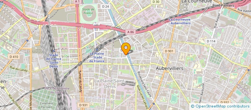 localisation de l'entreprise INOX METAUX à AUBERVILLIERS