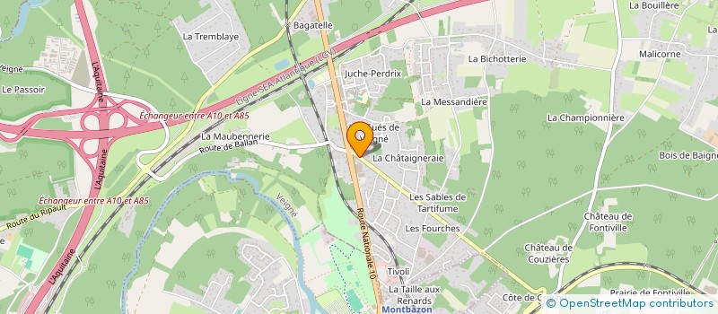 localisation de l'entreprise INR COUZIERES à VEIGNE