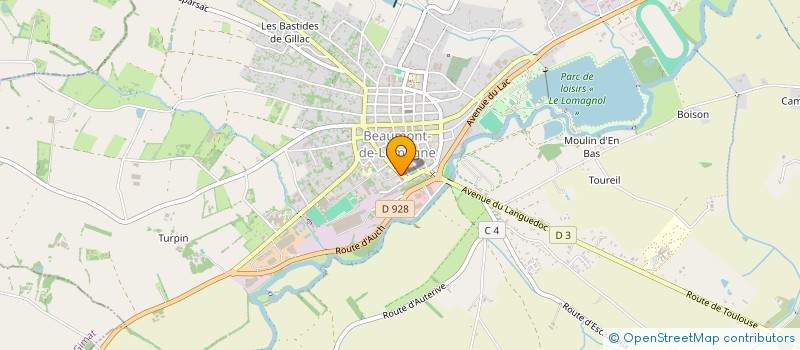 localisation de l'entreprise INRAPD ( INVESTIGATION NATIONALE RECHERCHE ET AIDE DE PERSONNES DISPARUES )  BEAUMONT-DE-LOMAGNE