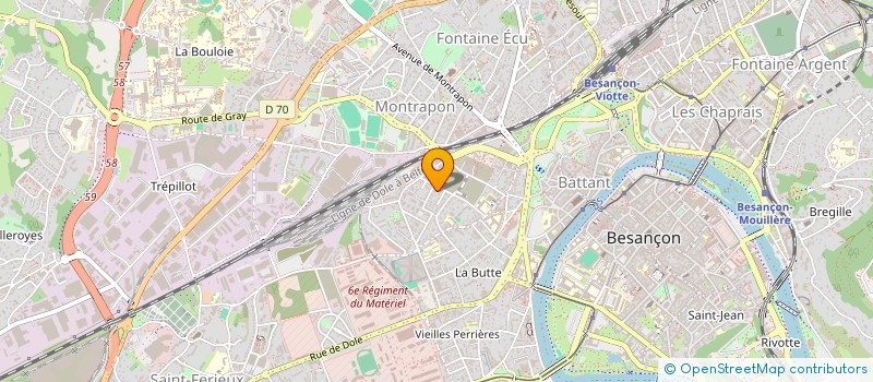 localisation de l'entreprise INRI  BESANCON