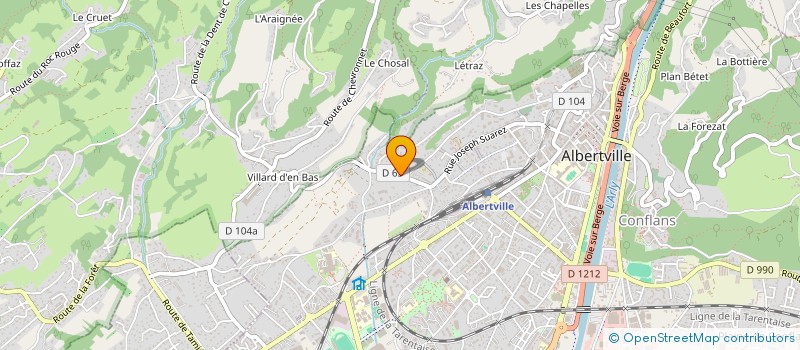 localisation de l'entreprise INSBAT  ALBERTVILLE