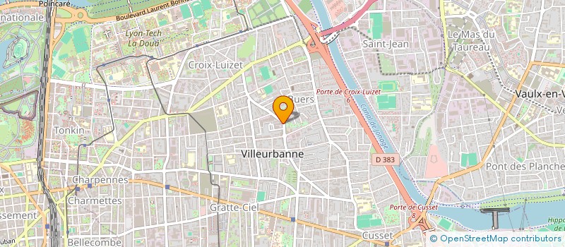 localisation de l'entreprise INSERACT'IF  VILLEURBANNE